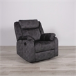 Pemberly Row Contemporary Gray Finish Fabric Glider Recliner