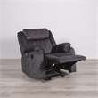 Pemberly Row Contemporary Gray Finish Fabric Glider Recliner