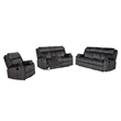 Pemberly Row Contemporary Gray Finish Fabric Glider Recliner