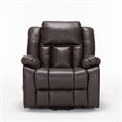 Pemberly Row Faux Leather Lift Assist Recliner Chair in Brown