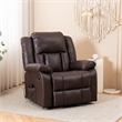 Pemberly Row Faux Leather Lift Assist Recliner Chair in Brown