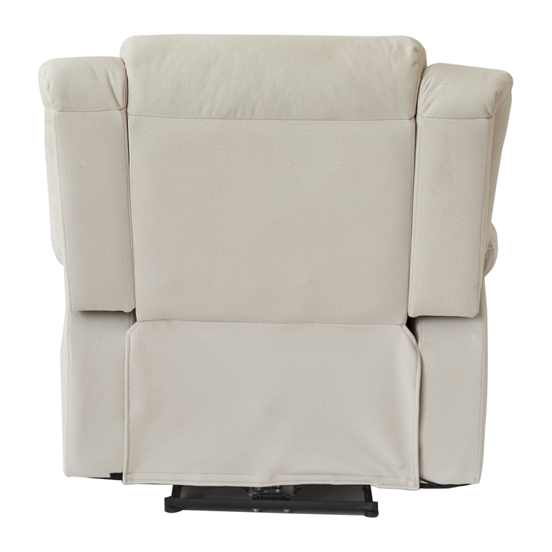 Pemberly Row Power Recliner Chair Fabric Living Room Chair Beige