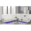 Pemberly Row 3 - Piece USB Vegan Leather Reclining Sectional with Sound System