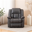 Pemberly Row Leather Lift Assist Recliner Chair with Heat and Massage Dark Gray