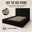 Pemberly Row Modern Solid Wood Tufted Velvet King Bed in Black