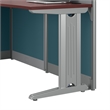 Pemberly Row 65W Straight Cubicle Desk in Hansen Cherry - Engineered Wood