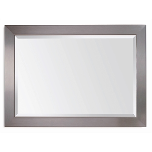 Pemberly Row Stainless Wall Mirror in Brushed Chrome Polyurethane