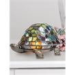 Pemberly Row Contemporary Transitional Blue Turtle Accent Lamp