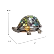Pemberly Row Contemporary Transitional Blue Turtle Accent Lamp