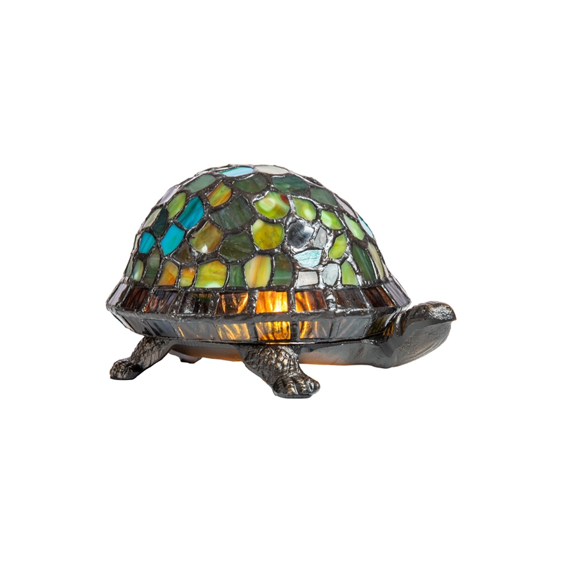 Pemberly Row Contemporary Transitional Blue Turtle Accent Lamp