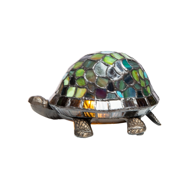 Pemberly Row Contemporary Transitional Blue Turtle Accent Lamp