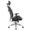 Pemberly Row Contemporary Black Bonded Leather Managers Chair