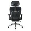 Pemberly Row Contemporary Black Bonded Leather Managers Chair