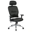 Pemberly Row Contemporary Black Bonded Leather Managers Chair