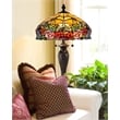 Pemberly Row Contemporary Resin Rose Table Lamp in Multi-Color