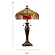 Pemberly Row Contemporary Resin Rose Table Lamp in Multi-Color