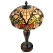 Pemberly Row Contemporary Resin Rose Table Lamp in Multi-Color