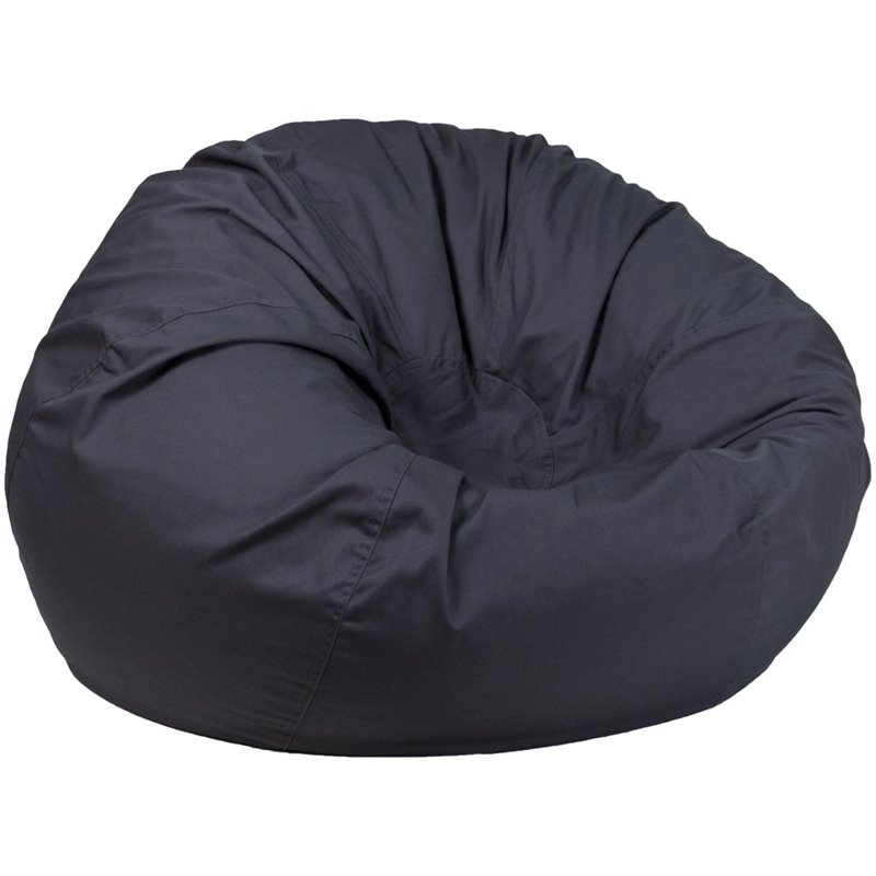 Pemberly Row Modern / Contemporary Oversized Bean Bag Chair in Gray