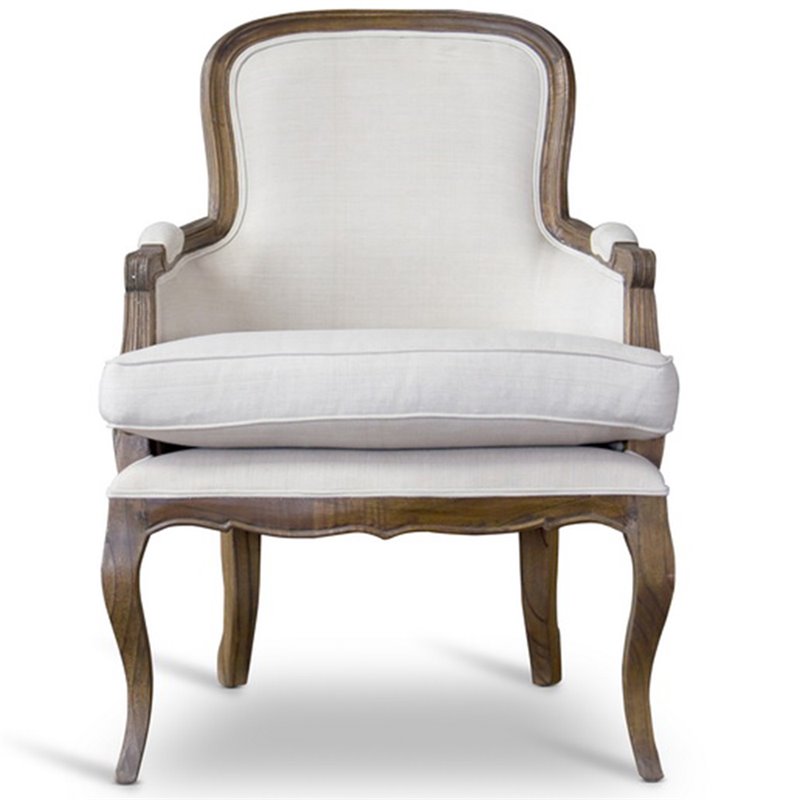 Pemberly Row Modern / Contemporary Accent Chair in Beige and Brown