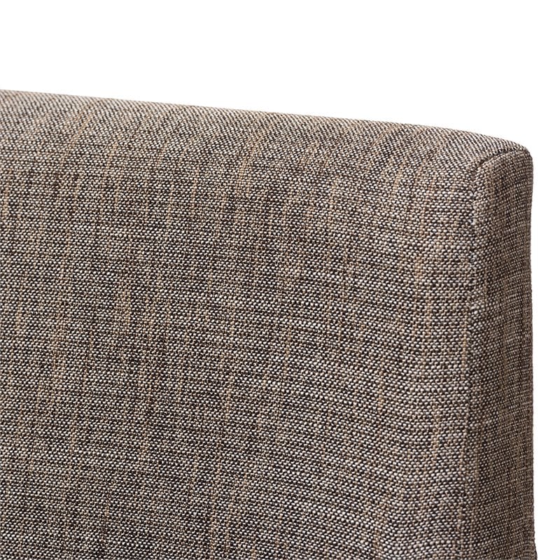 Pemberly Row Modern Dining Arm Chair in Gray and Brown (Set of 2)