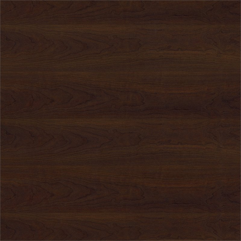 Pemberly Row Computer Desk with Lateral File Cabinet in Cherry - Engineered Wood