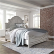 Pemberly Row Contemporary Magnolia Manor White King Panel Bed