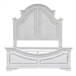 Pemberly Row Contemporary Magnolia Manor White King Panel Bed