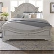 Pemberly Row Contemporary Magnolia Manor White King Panel Bed
