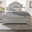Pemberly Row Contemporary Magnolia Manor White King Panel Bed