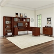 Pemberly Row 72W L Shaped Desk Office Suite in Cherry - Engineered Wood