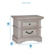 Pemberly Row Contemporary Antique Gray Wood 2-drawer Nightstand