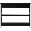 Pemberly Row Modern Storage Console Table in Black Wood Finish