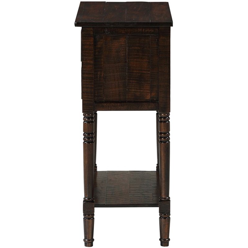 Pemberly Row Contemporary Console Table in Espresso Wood Finish