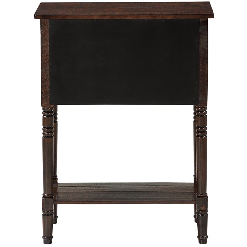 Pemberly Row Contemporary Console Table in Espresso Wood Finish