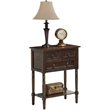 Pemberly Row Contemporary Console Table in Espresso Wood Finish
