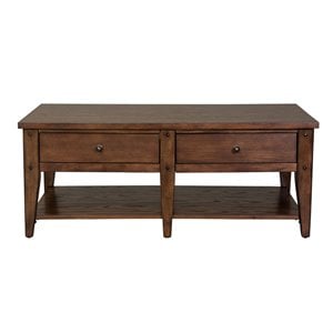 Pemberly Row Modern / Contemporary Dark Brown Cocktail Table