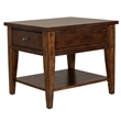 Pemberly Row Modern / Contemporary Dark Brown Wood End Table