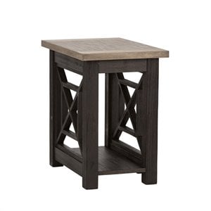 Pemberly Row Contemporary Transitional Black Chair Side Table