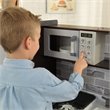 Pemberly Row Modern Uptown Elite Play Kitchen in Espresso and Gray
