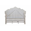 Pemberly Row Tufted Eastern King Panel Bed in Cream Fabric and Golden Ivory