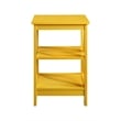 Pemberly Row Contemporary End Table in Bright Yellow Wood Finish