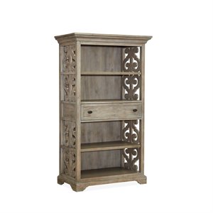 Pemberly Row Modern / Contemporary Traditional Wood Bookcase in Gray