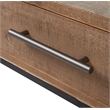 Pemberly Row Contemporary Transitional Console Table Brown Finish