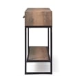 Pemberly Row Contemporary Transitional Console Table Brown Finish