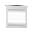 Pemberly Row Contemporary Transitional White Finish Crown Mirror
