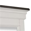 Pemberly Row Contemporary Transitional White Finish Crown Mirror