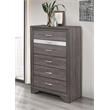 Pemberly Row Modern / Contemporary Melamine Wood Gray 6-Drawer Chest