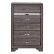 Pemberly Row Modern / Contemporary Melamine Wood Gray 6-Drawer Chest