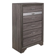Pemberly Row Modern / Contemporary Melamine Wood Gray 6-Drawer Chest