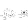 Pemberly Row Coffee Table with Set of 2 End Tables in Washed Gray